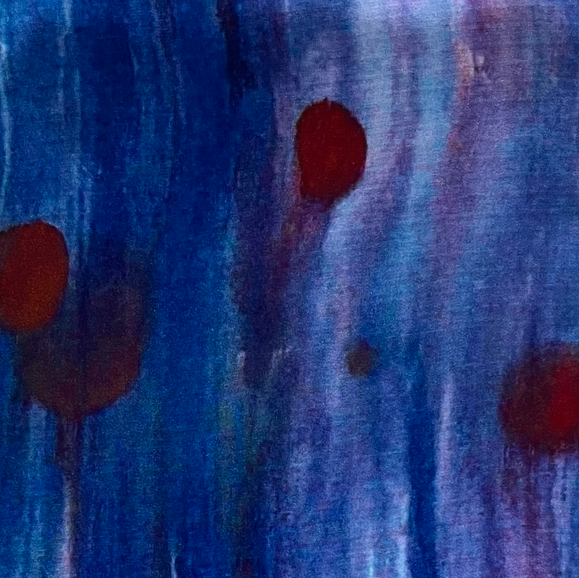 Custom Scarf Blue Red Dot